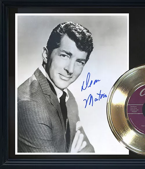 Dean Martin "That's Amore" Framed Gold 45 Record Reproduction Signatures 2