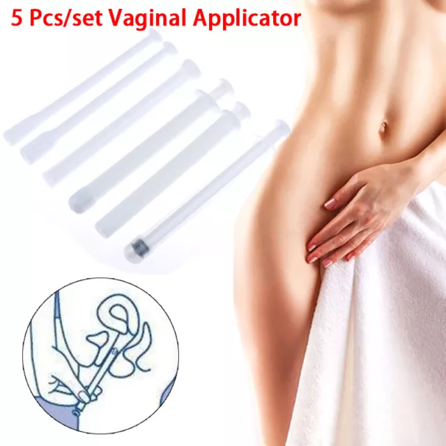 5 Pcs/set Vaginal Applicator Lubricant Injector Syringe Lube Anal Nasal Laun^.^