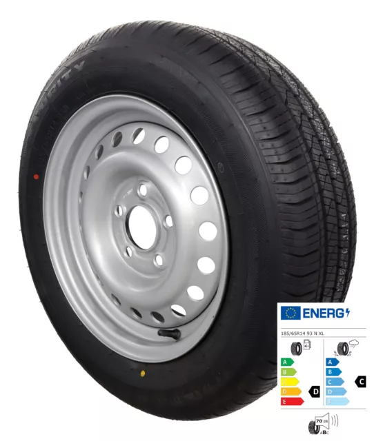 Komplettrad Anhängerrad Reifen 185/65R14 93N XL LK112x5 5,5x14 ET30 Caravan M+S