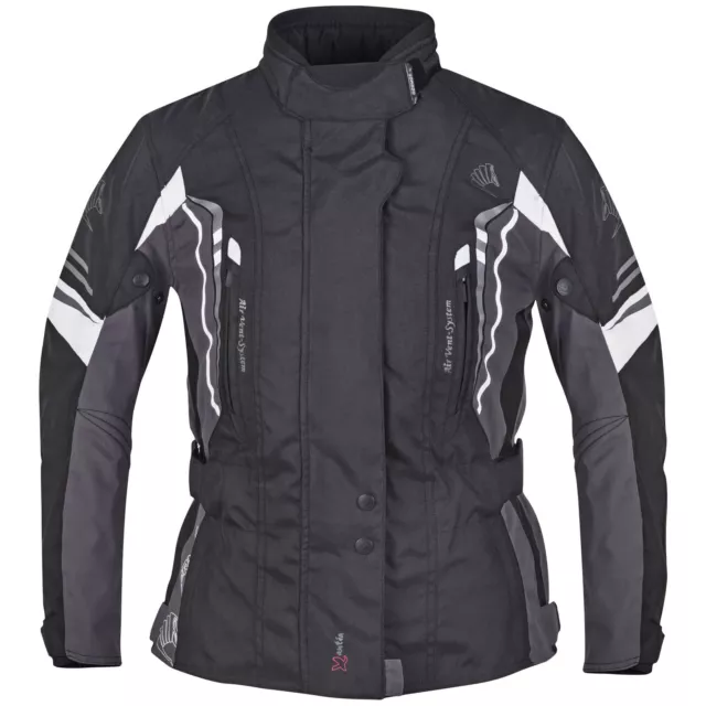 Moto Veste Tex Germot Xantia Pro Femme Couleur: Noir/Anthracite / Blanc Taille: