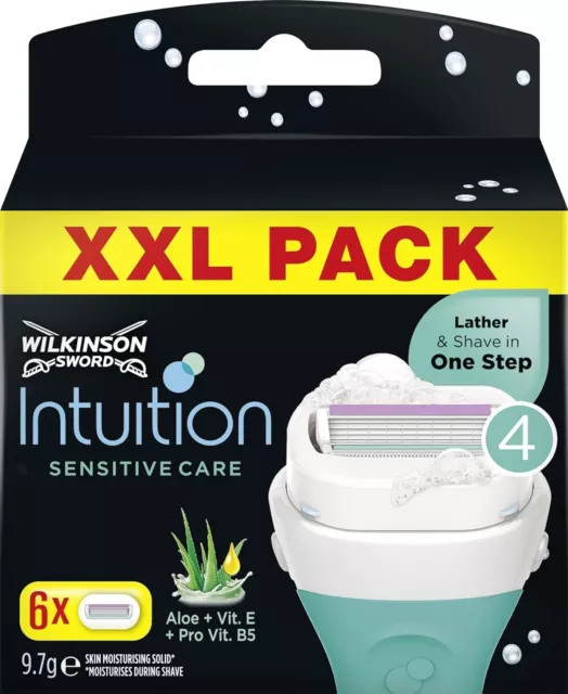 Wilkinson Sword Intuition Sensitive Care For Women Pack of 6 Razor Blade Refills