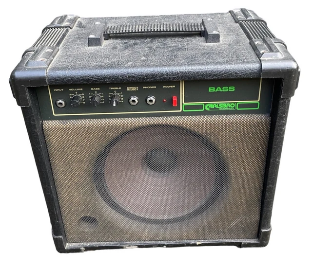 Vintage Black Carlsbro Scorpion 240V 50Hz Bass Guitar Amplifier 10KG Made in UK
