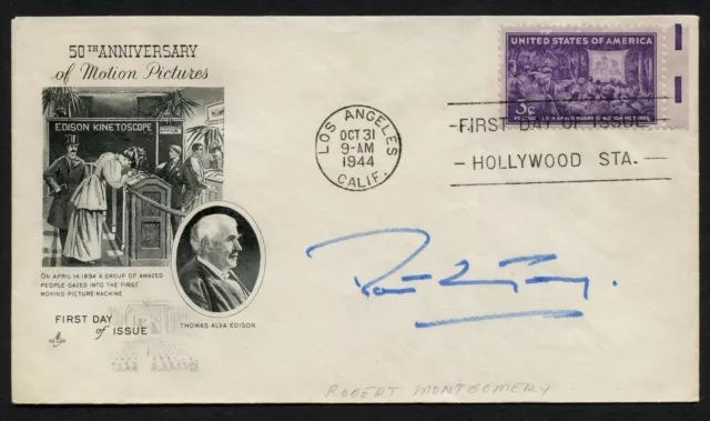Robert Montgomery d1981 signed autograph auto Producer Actor The Big House FDC