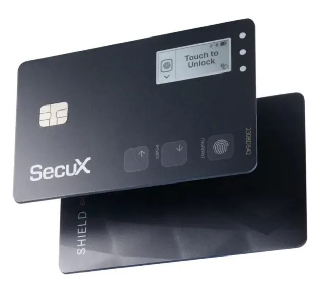 ⭐ Secux Shield BIO Biometric Authentication Card Crypto Wallet ⭐