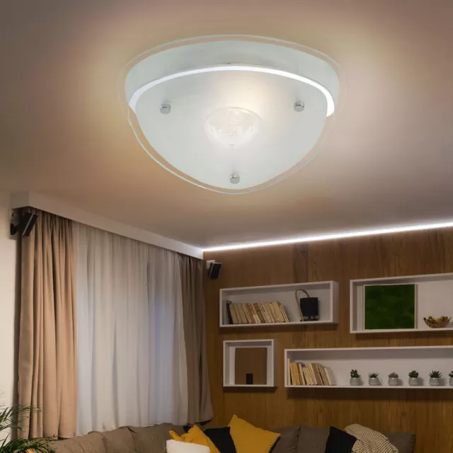 LED Decken Lampe Glas Wohnraum Kristall Strahler Chrom Beleuchtung Living-XXL