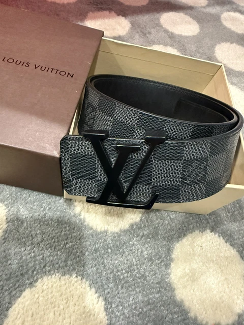 LOUIS VUITTON LV Iniziali Cintura Uomo Nero (M9808) Damier Grafite
