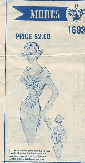 Patron De Couture Vintage Années 1950 - Robe Par Modes Royale - Taille B34 - Modèle R787