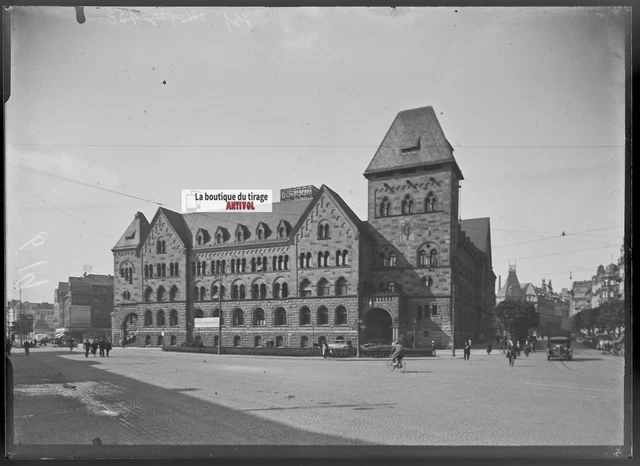 Metz La Poste France 13x18 cm negative black and white photo glass plate