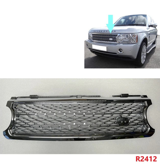 CHROME SUPERCHARGED FRONT grille for Range Rover L322 Vogue 2005-09 ...