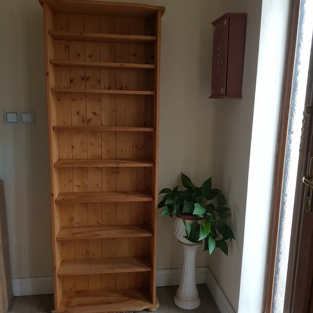 SLIMLINE SOLID PINE Bookshelf 1.8m tall x 66cm wide x 20cm deep
