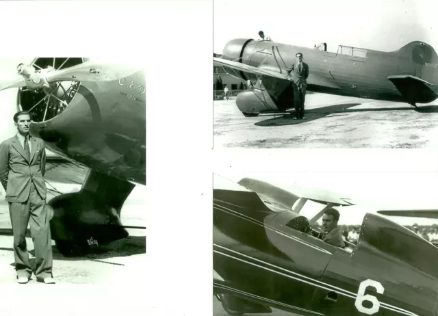 3 - Lot #27  B&W 4X6 Photographs - Q.e.d. - Bulldog -Racing Airplanes & Aviation