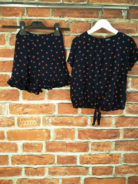 Pacchetto Ragazze 7-8 Anni Next H&M Pantaloncini Top Party Tartan Sparkly Bambini 128Cm 2