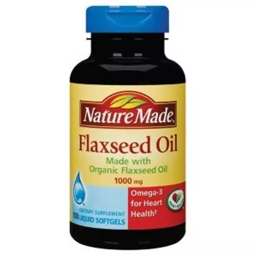 Flaxseed Oil 1000 MG 100 Gélule Par Nature Made