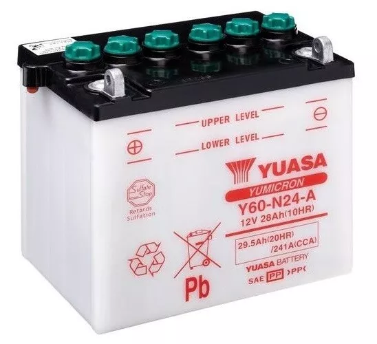 Batterie Yuasa y60n24-a Conventionnel Moto Moteur Pièces de Rechange