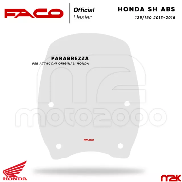 Faco Lastra Parabrezza Intercambiabile Originale Honda Sh 125 150 2013 - 2014