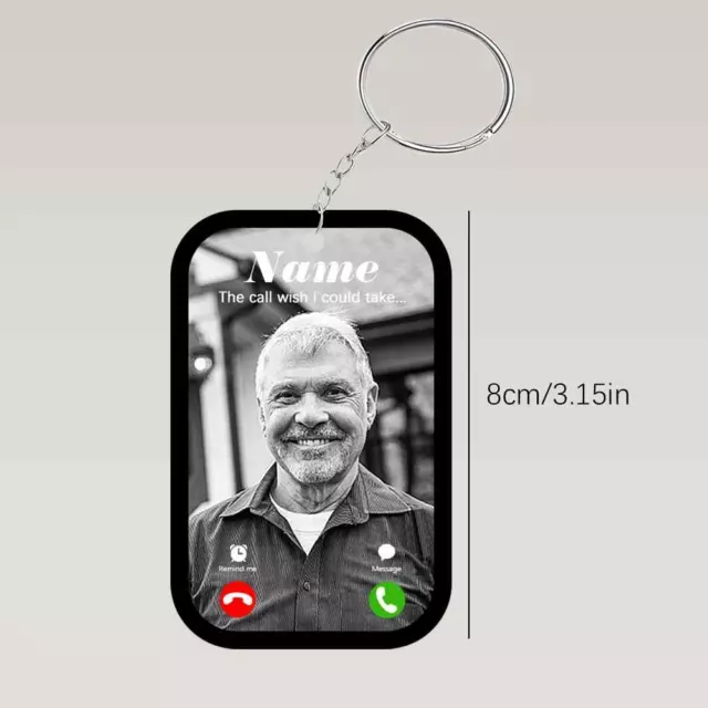 Personalized Photo Keychain The Call I Wish I Could Take Custom Sympathy Gifts