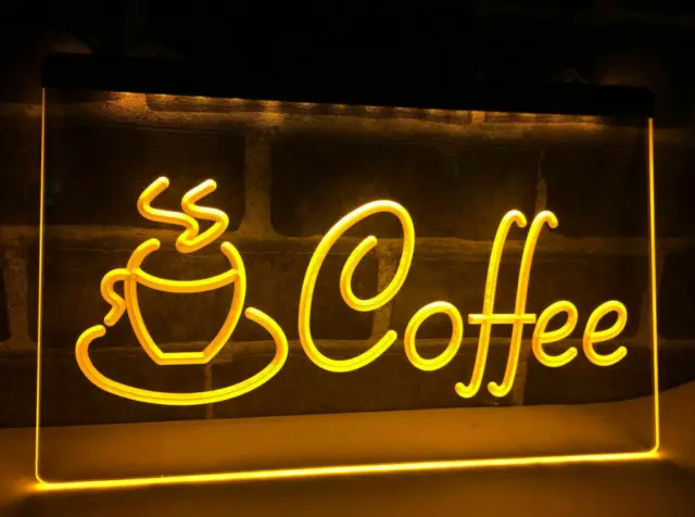 COFFEE Neon LED Light Sign Bar Club cafe Shop Window Display USB Wall Art Decor