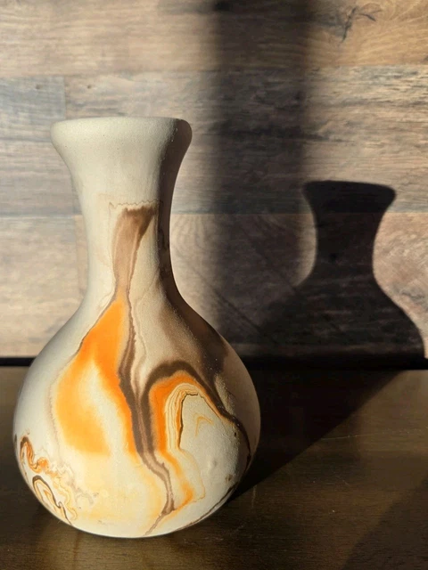NEMADJI POTTERY made in USA ネマジ アンティーク Vintage Large Nemadji Pottery Vase 12” Tall 10.5” Wide | eBay