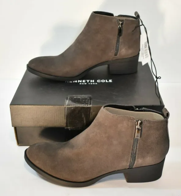 Women's Kenneth Cole New York Dara Suede Moto Ankle Bootie Asphalt Size 8.5