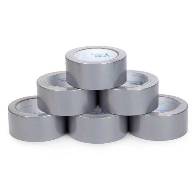 6 Pack Duct Tape Multi Pack, Tear by Hand Design, Silver...