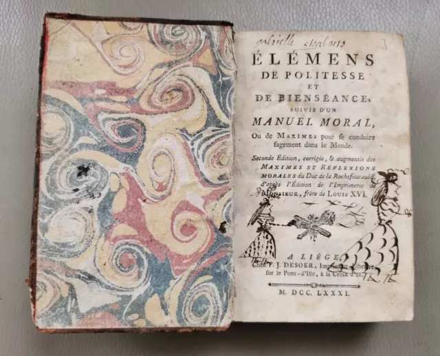 Élémens de politesse et de bienfaisance suivis d’un Manuel moral 1781