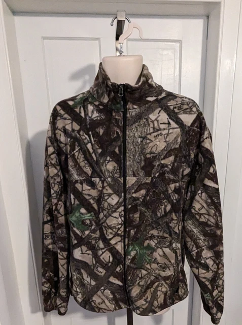 Mens Gander Mountain Guide Series Camouflage Fleece Jacket Coat M Medium Camo