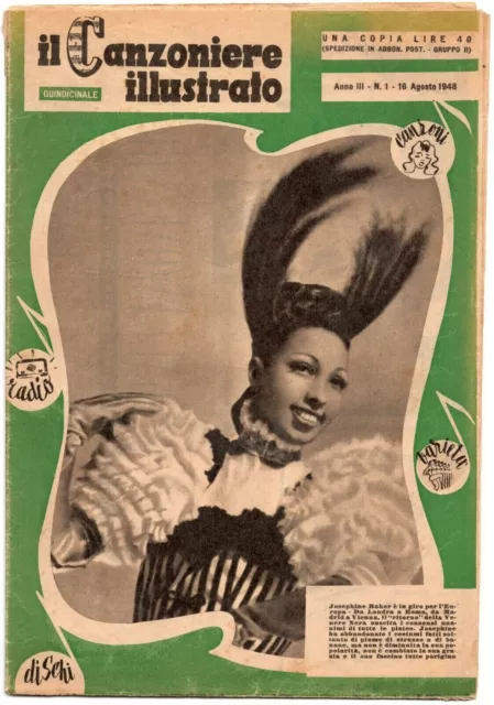 Rivista - Il canzoniere illustrato (Josephine Baker) - 1948