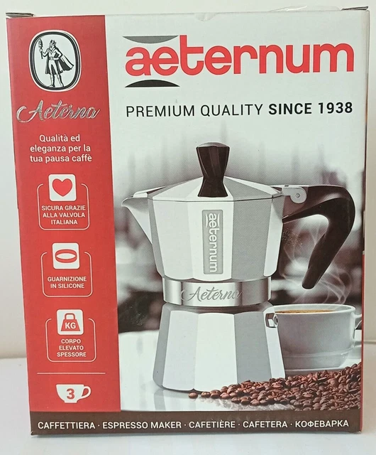 Bialetti Moka Café Cafetière Aeternum Expresso 3 Tasses Aluminium