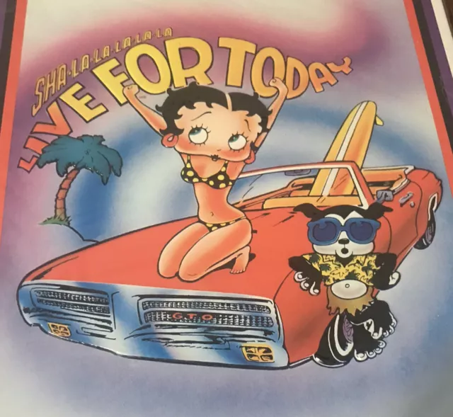 Metal Sign, Betty Boop, “Live for today” 15 inches by 12 inches