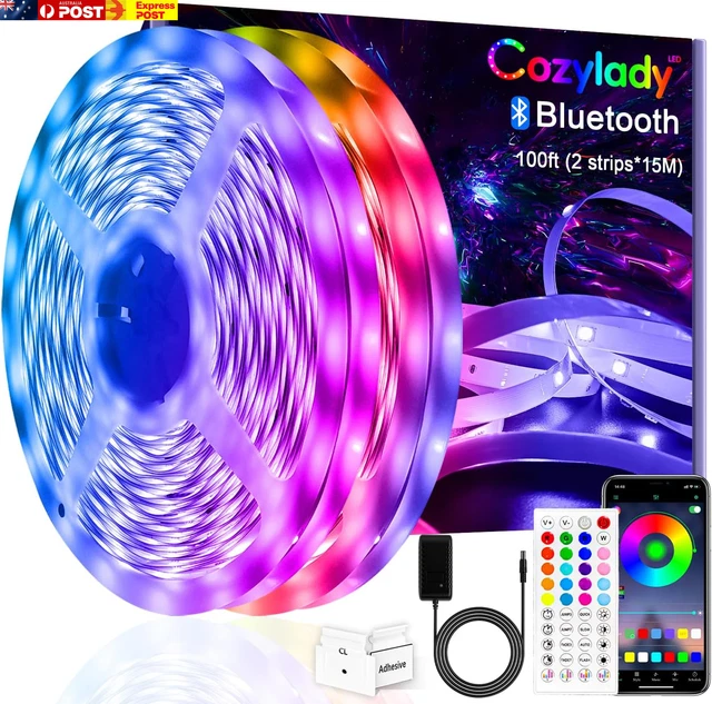 BLUETOOTH LED STRIP Lights 30M, 100Ft LED RGB LED Light Strips Music ...