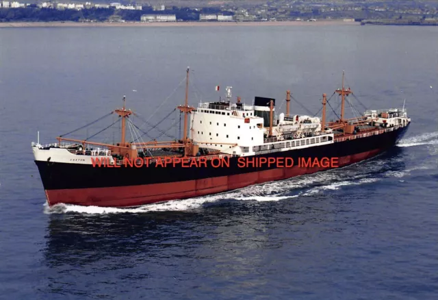 Vintage Cargo Ship Caxton 1958 Genuine Photograph Postcard Size