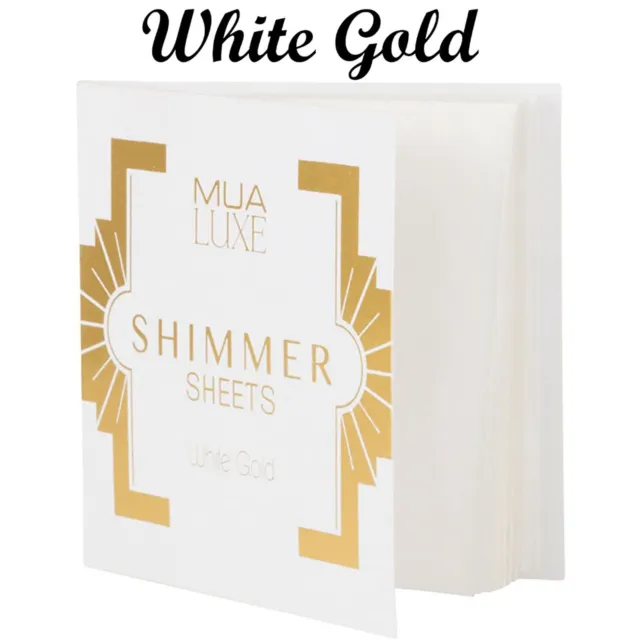 MUA Luxe Shimmer Highlighter Sheets - 40 Sheets - White Gold