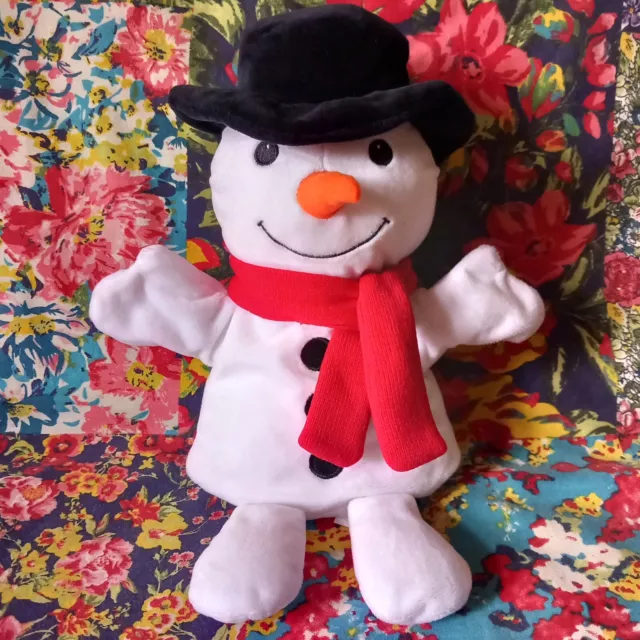Little Town 10" Snowman Christmas Hand Glove Puppet Plush Soft Toy Aldi