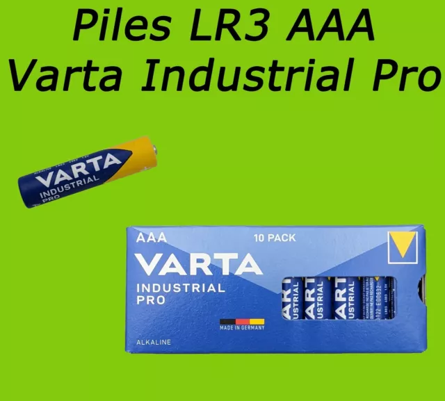 Piles Aaa Lr3 Lr03 1,5V Alcaline Varta Industrial Pro  10 20 40 50 60 80 160 400