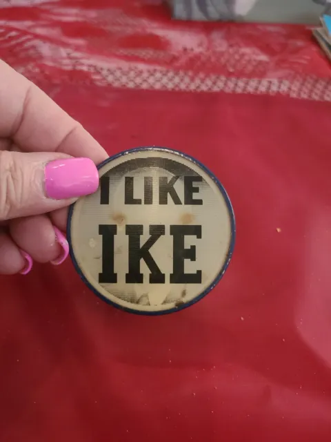 1952 I Like Ike Eisenhower Flasher Hologram 3” Campaign Button