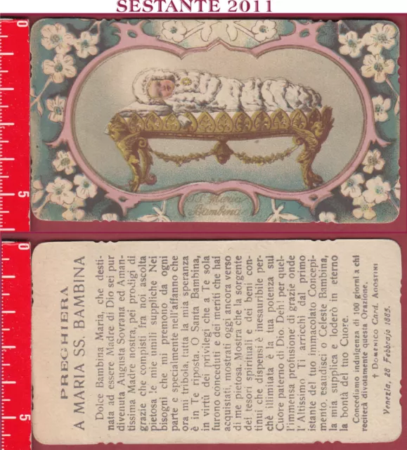 1947 Santino Holy Card Ss. Maria Madonna Bambina Preghiera