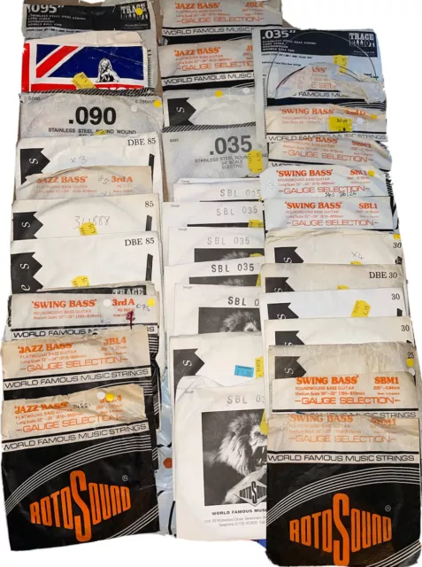 34 gemischte Auswahl an Bassgitarrensaiten 025-095 Fender Rotosound Trace Elliot