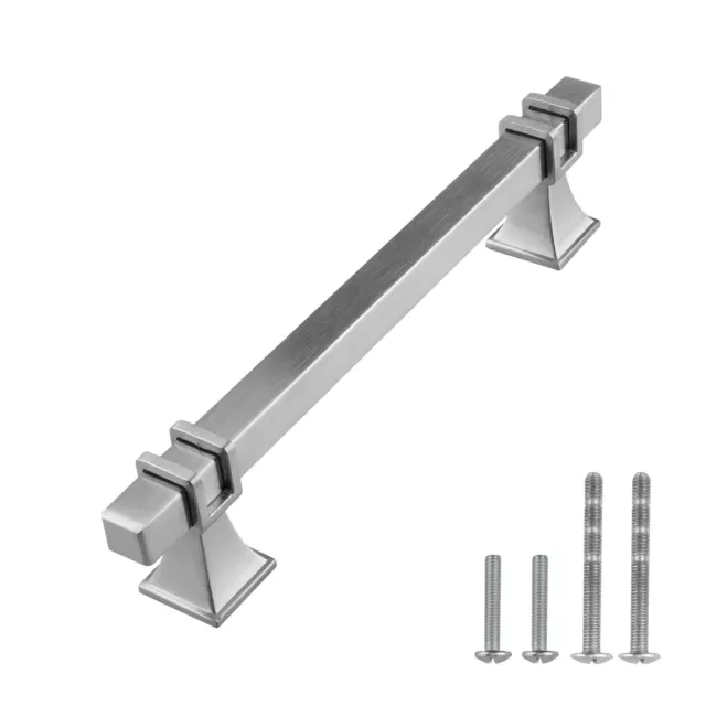 Brushed Nickel Traditional Cabinet Handles Pull Kitchen Hardware Stainless Steel