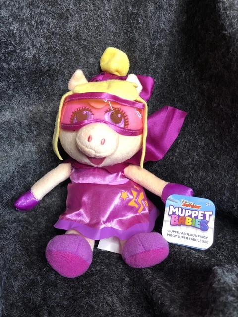 Muppet Babies 6 Inch Super Fabulous Miss Piggy Plush  by Disney Junior *NEW*