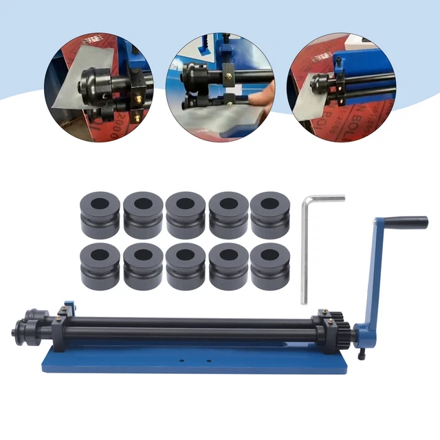 DSYOGX 3-Walzen Biegemaschine 460mm - Manuelles Rundbiegegerät Für Bleche