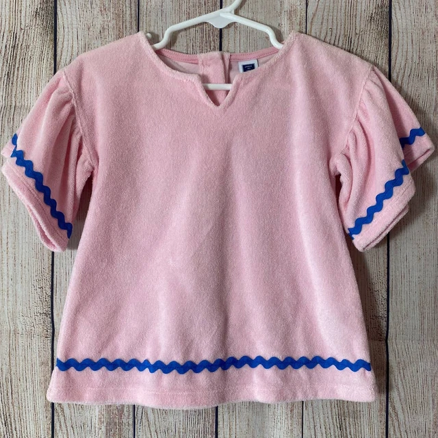 Janie and Jack Pink Terry Cloth Swim Cover Top Size 6-12 Mo NWT Baby Girl