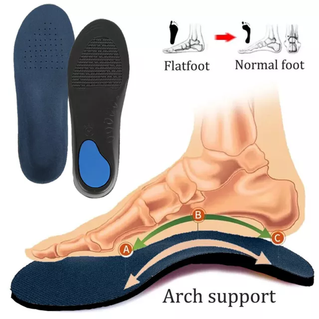 1 Pair Work Boots Orthotic Foot Arch Heel Support Shoe Inserts Fasciitis Insoles