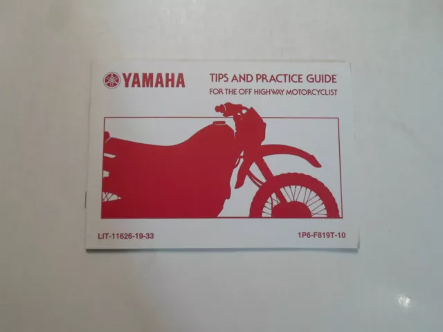 2001 Yamaha Puntas de Práctica Guía para Los Carretera Motociclista Manual
