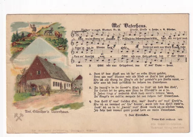 Ancient Ak Song Card Mei ' Vaterhaus, Anton Günthers Vaterhaus 1931 34