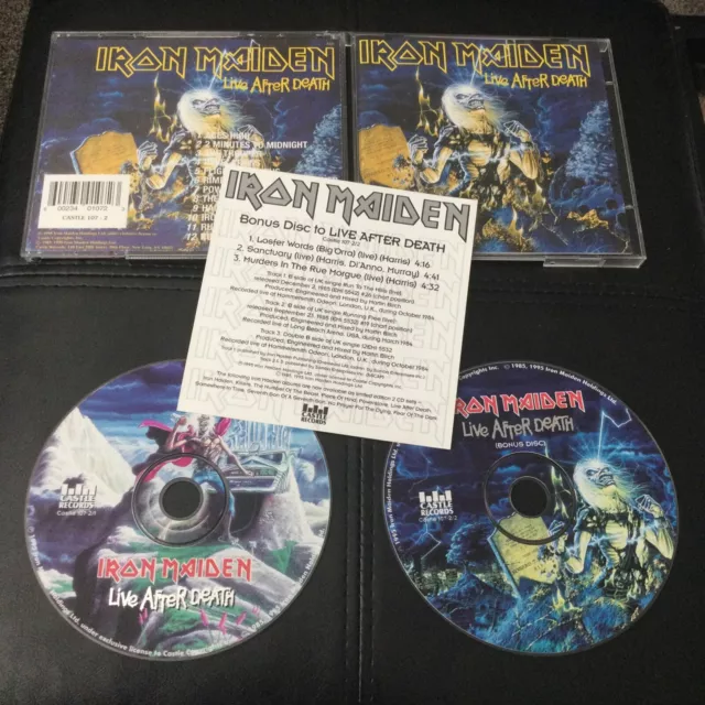 Iron Maiden Live After Death Castle Records 2cd Set Raro