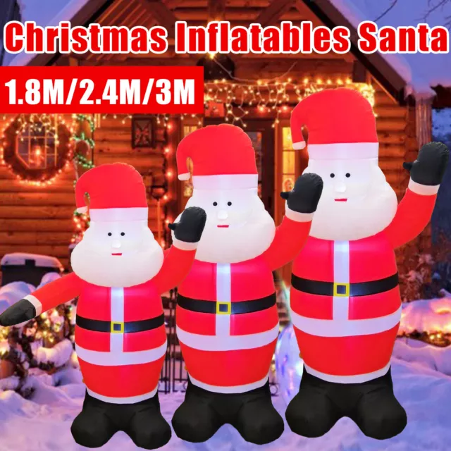 Large Christmas LED Light Up Inflatable Santa Claus Outdoor Yard Xmas Decoration