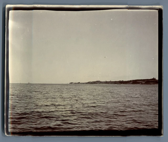 Paysage marin  Vintage citrate print. Tirage citrate  10,5x13  Circa 1900