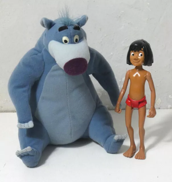 Peluche Baloo Père Noël Le livre de la jungle Disney RARE hotte Kaa Roi  Louie 38 cm