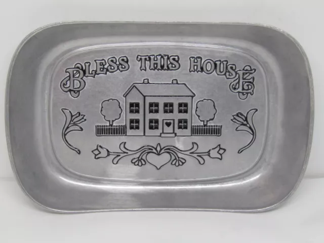 Wilton Armetale Pewter Bread Tray Bless This House American Inspirations 601012.