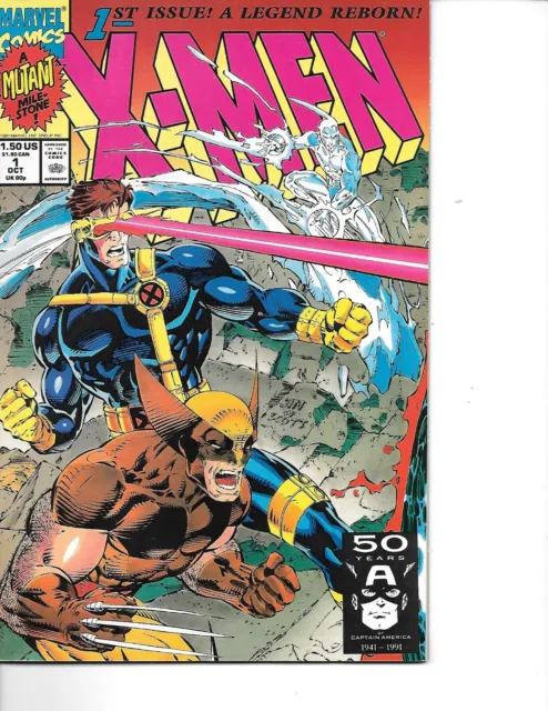 X-Men #1 Jim Lee , Chris Claremont Wolverine Cvr. 1st Acolytes Marvel 1991 VF